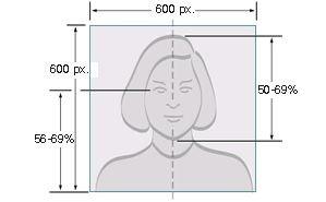 Visa photo for USCIS template